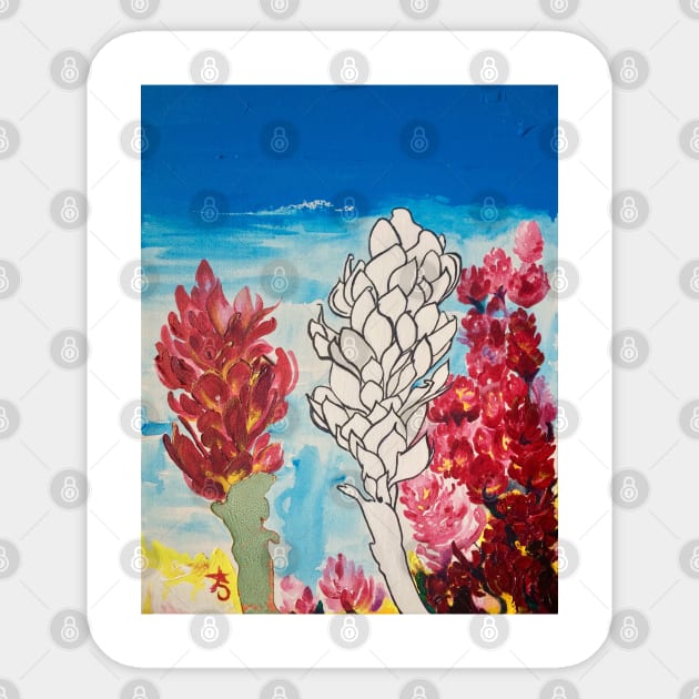 Alpinia P. Floral Sticker by ANoelleJay